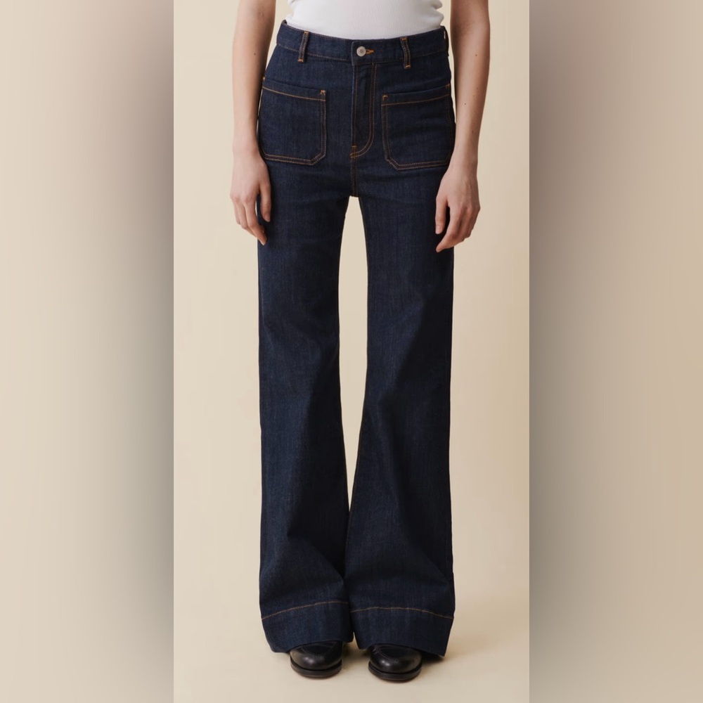 Classic Blue Wide-Leg Jeans